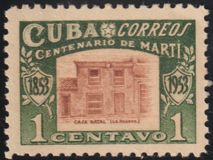 1953 Cuba Stamps Sc 500 Birthplace of Marti  MNH