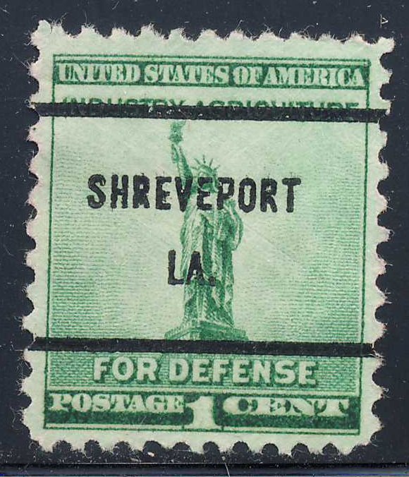 Shreveport LA, 899-61 Bureau Precancel, 1¢ National Defense