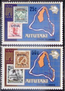 Aitutaki 1974 SC# 103-4 MNH-OG E35