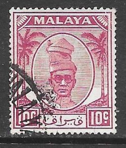 Malaya Perak 111: 10c Sultan Yussuf Izzuddin Shah, used, F-VF