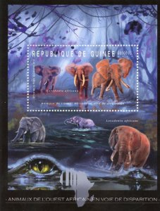 Guinea 2012 Endangered Animals of West Africa MNH Souvenir Sheet