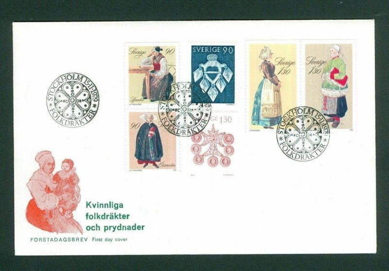 Sweden. FDC Cachet 1979 Christmas Stamps National Costumes. Engr: Morck-Franzen