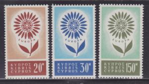 Cyprus 244-246 VF-OG never hinged set nice color cv $ 36 ! see pic !
