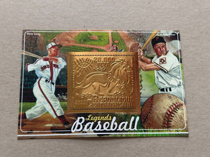 Sport. Baseball 2023 year 6 blocks Foil. Bronze perforated  NEW MNH**
