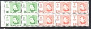 Greenland Sc 91a 1989 Queen stamp booklet pane mint NH