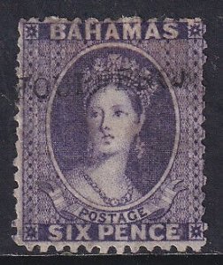 BAHAMAS  1883 Four Pence on 6d deep violet - 34448