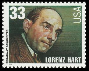 US 3347 Broadway Songwriters Lorenz Hart 33c single (1 stamp) MNH 1999