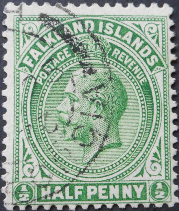 Falkland Islands 1920 GV ½d SG Z22d used.