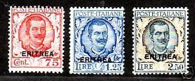 Eritrea Sc 99-101 MLH. 1926 ovpts cplt, F-VF  