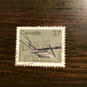 CANADA Scott 937 Used - 37¢ Wood Plow (1) - NH, VF/XF
