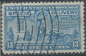 US E17 (used) 13¢ postman & motorcycle (1944)