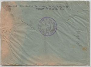 Cover: Frankfurt-Angermunde 5.1.1949 (SBZ) Russian Censor mark