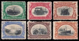 United States Scott 294-299 (1901) Used/Mint HR F-G, CV $119.00 C