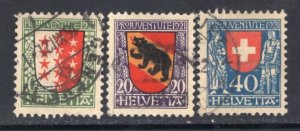 Switzerland 1921 Pro Juventute Charity Set VF Used #B18-20 CV$97