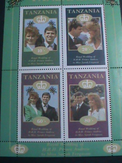 TANZANIA-ROYAL WEDDING -PRINCE ANDREW MNH S/S SHEET-VERY FINE