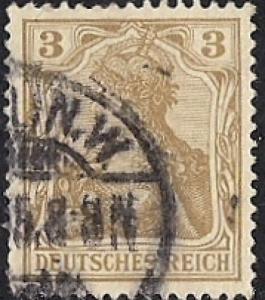 Germany #66  3 PF Germania, Brown, used XF