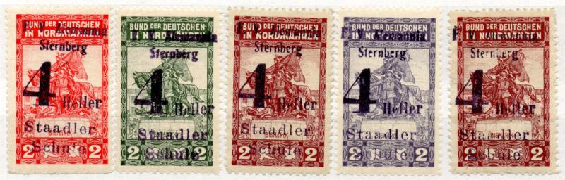 (I.B) Austria Revenue : Sternberg School Overprints