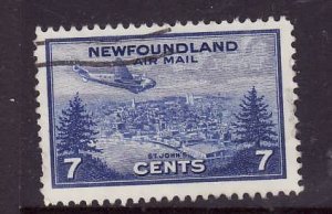 Newfoundland- Sc#C19-used 7c Airmail-Planes-id7-1943-