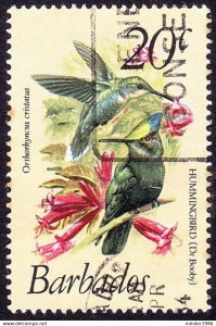 BARBADOS 1979 QEII 20c Multicoloured Native Birds SG628 Used