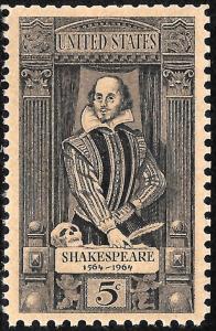 Sc 1250    5¢ William Shakespeare, MNH