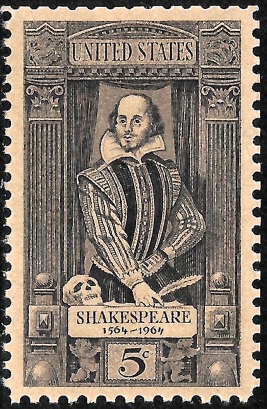 Sc 1250    5¢ William Shakespeare, MNH