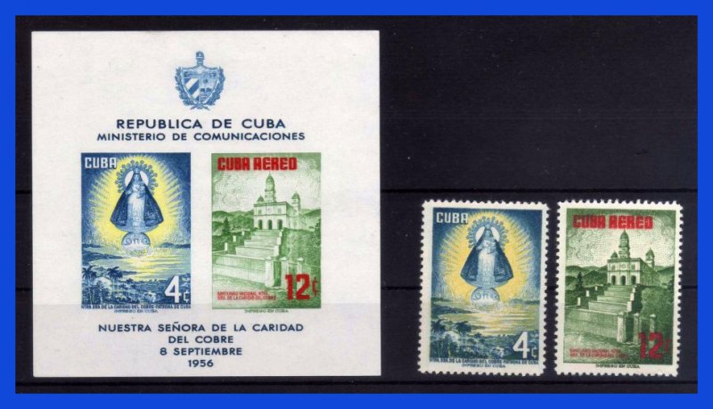 1956 - Cuba - Yv.ert n 441 + A. 148 + H.15 - MNH