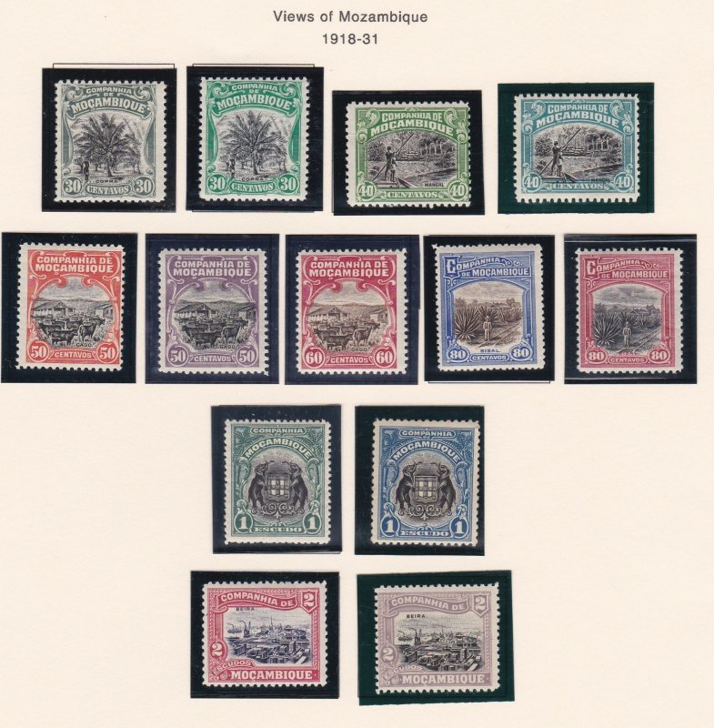 Mozambique Company # 108-146, Views of Mozambique, Hinged & NH