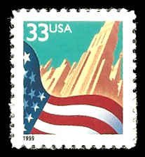 PCBstamps   US #3278 33c Flag & City, black, MNH, (12)