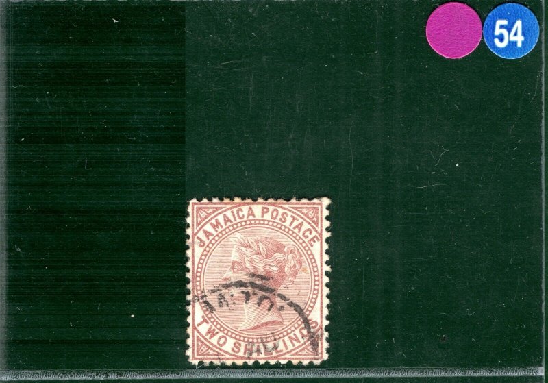 JAMAICA QV Stamp SG.14 2s High Value (1875) CDS Postmark Used Cat £40+ PBLUE54