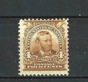 #303 US 4 CENT BROWN GRANT-MINT-HGD-FINE-VF