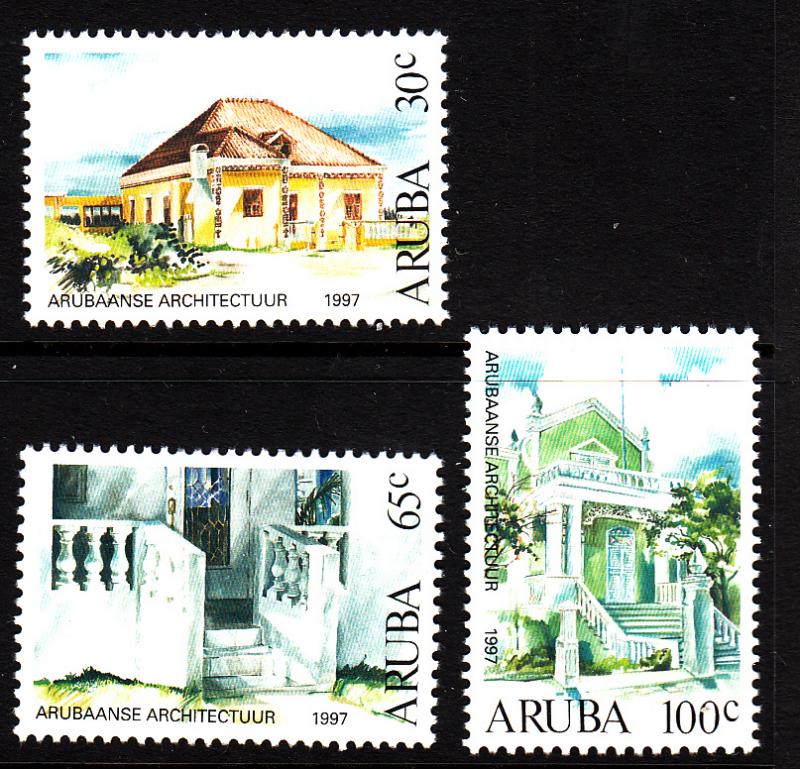 Aruba MNH Scott #147-#149 Set of 3 Aruban architecture