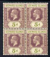 Leeward Islands 1921-32 KG5 Script CA 5d dull purple &...