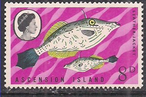 Ascension 1968 QE2 8d Fish SG 114 MNH ( C673 )