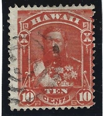 HAWAII Scott #45 Used 10c w/ Cancel Ring 3-21  2019 CV $14.00