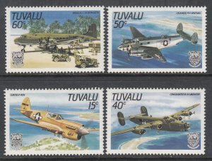 Tuvalu 307-310 Airplanes MNH VF