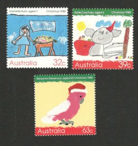 AUSTRALIA - MNH SET - CHRISTMAS - 1988.