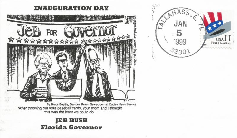 Jeb Bush Inaugural cover Noble Catalog number oFL-99-02