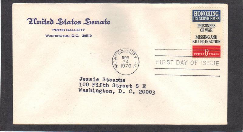 Senate 1422 6c Prisoners of War FDC (No Cachet-Typed/A) CV39309