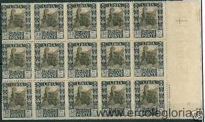 02039 ITALY - COLONIES: LIBIA Saxon 27 BLOCK OF 30! NEW-