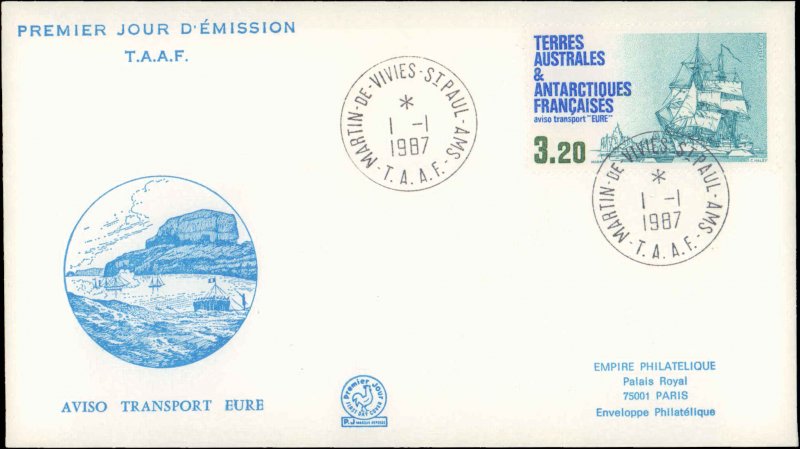French Southern and Antarctic Terr., Worldwide First Day Cover, Ships, Polar