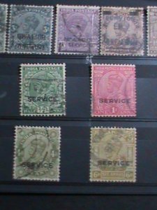 ​INDIA-1926  96 YEARS OLD STAMPS-LARGE COLLECTION-KING GEORGE OFFICIAL STAMPS