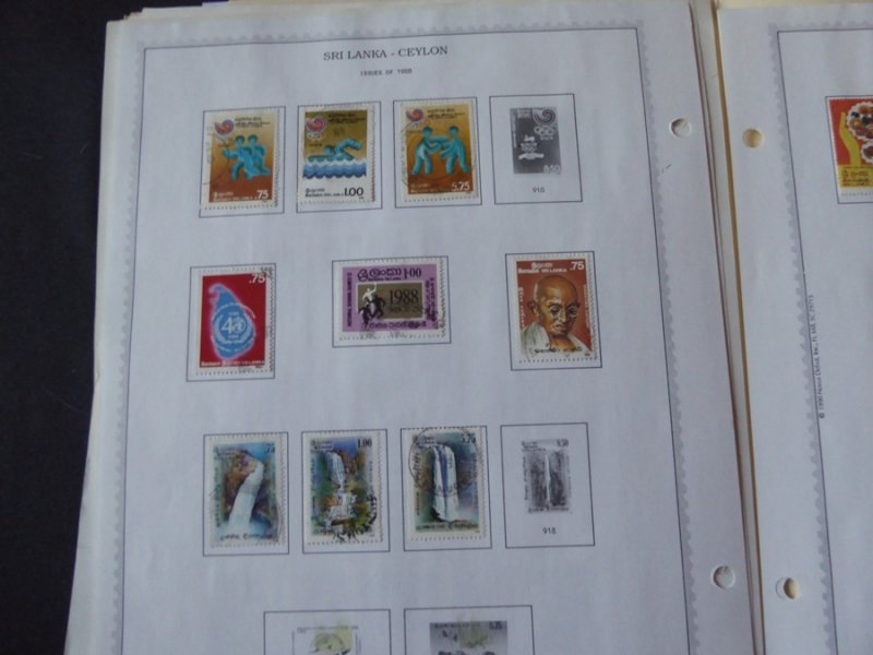 Sri Lanka 1973-1989 Stamp Collection on Album Pages