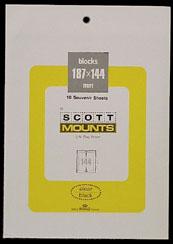 Scott Mounts Clear, 187mm Strip 144 mm (pkg 10) 00963C