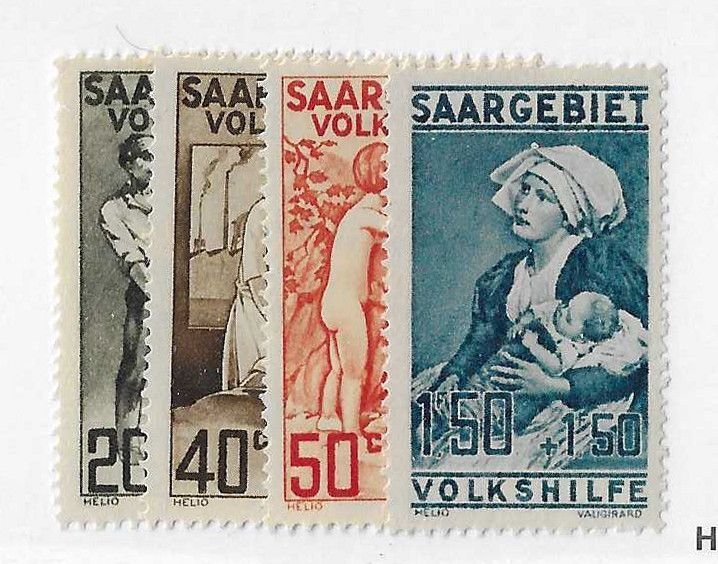 Saar Sc #B1-B4 set of 4 LH VF