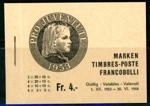 Switzerland B227-30 Booklet MNH 1953 Pro Juventute Buff Zst. CHF 135 butterfl...