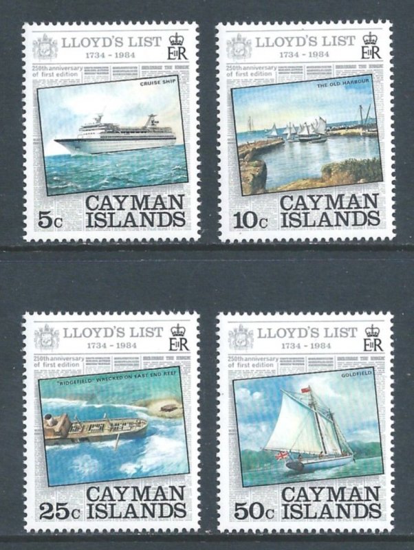 Cayman Islands #522-5 NH Lloyd's List Issue