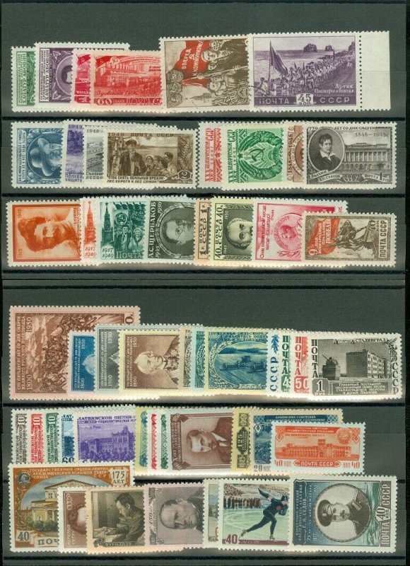 EDW1949SELL : RUSSIA Beautiful, VF Mint OG of ALL DIFF. Many are NH. Cat $1,350+