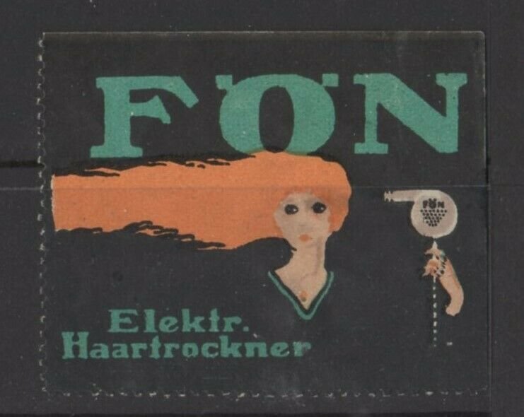 Germany AEG Foen Many Uses of an Electric Hairdryer Vignette - Woman  - NG