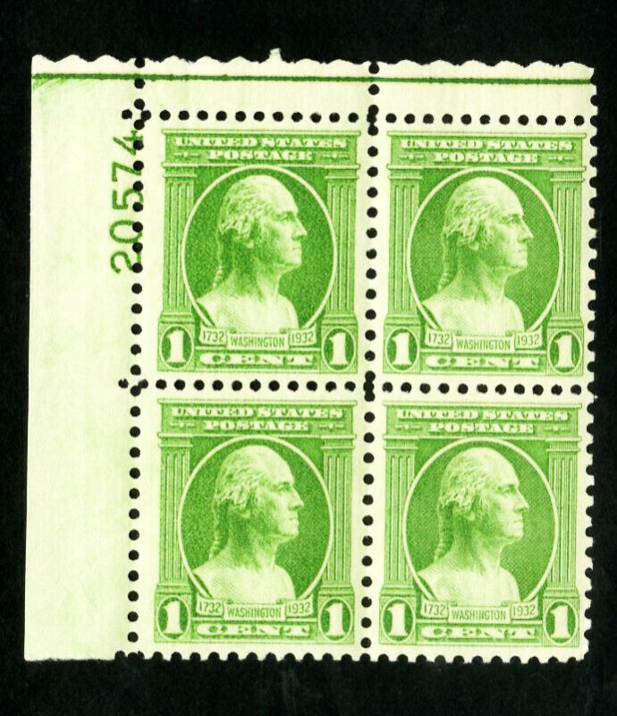 US Stamps # 705 Superb PB of 4 OG NH