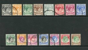Singapore SG1/15 1948 Set of 15 Perf 14 Fine used Cat 35 pounds